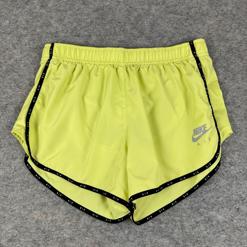 Nike Air Dri Fit Tempo Running Shorts 3" Lined Polyester Yellow Womens Large L